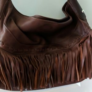 Leather b makowsky handbag